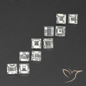 4.28 ct natürliche Warmweiß Topas-Edelsteine, Quadrat, VVS-VS