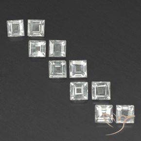 4.40ctw Natürlicher Warmweiß Topas, Quadrat, VS
