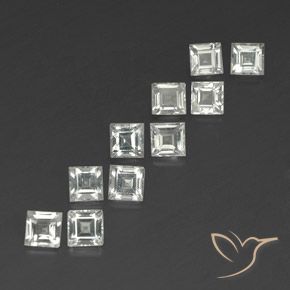 3.91 ct natürliche Warmweiß Topas-Edelsteine, Quadrat, VVS-VS
