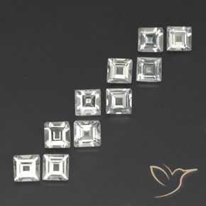 3.86 ct natürliche Warmweiß Topas-Edelsteine, Quadrat, VVS-VS