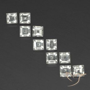 4.59ctw Natürlicher Warmweiß Topas, Quadrat, VS