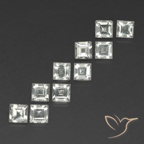 4.59 ct natürliche Warmweiß Topas-Edelsteine, Quadrat, VS