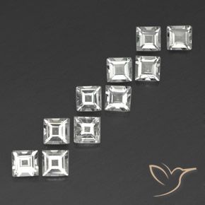 3.96 ct natürliche Warmweiß Topas-Edelsteine, Quadrat, VS