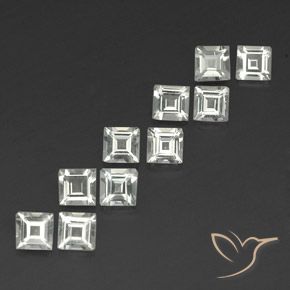 3.86 ct natürliche Warmweiß Topas-Edelsteine, Quadrat, VVS-VS