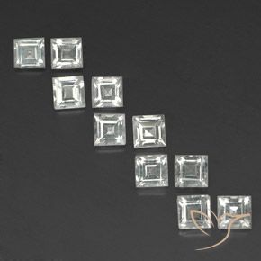 4.04ctw Natürlicher Warmweiß Topas, Quadrat, VS