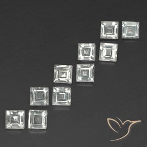 4.04 ct natürliche Warmweiß Topas-Edelsteine, Quadrat, VS
