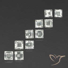4.61 ct natürliche Warmweiß Topas-Edelsteine, Quadrat, VVS-VS