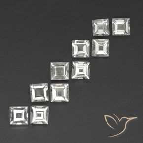 3.84 ct natürliche Warmweiß Topas-Edelsteine, Quadrat, VVS-VS