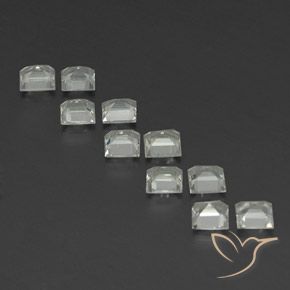 3.84 ct natürliche Warmweiß Topas-Edelsteine, Quadrat, VVS-VS