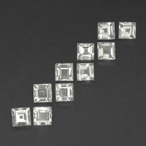  ct natürliche weißer Topas-Edelsteine, Quadrat, VVS-VS