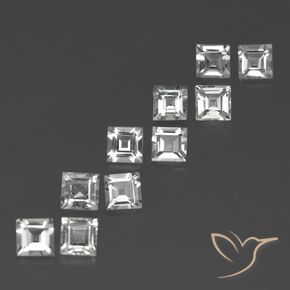 4.20 ct natürliche Klares Weiß Topas-Edelsteine, Quadrat, VS