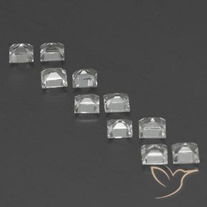 4.20 ct natürliche Klares Weiß Topas-Edelsteine, Quadrat, VS