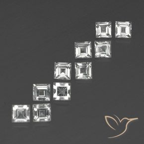 3.99 ct natürliche Warmweiß Topas-Edelsteine, Quadrat, VS