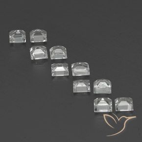4.12 ct natürliche Klares Weiß Topas-Edelsteine, Quadrat, VS