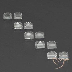 5.06 ct natürliche Klares Weiß Topas-Edelsteine, Quadrat, VS