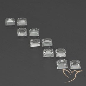 4.29 ct natürliche Klares Weiß Topas-Edelsteine, Quadrat, VS