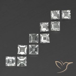 3.97 ct natürliche Warmweiß Topas-Edelsteine, Quadrat, VS
