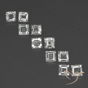 4.17ctw Natürlicher Warmweiß Topas, Quadrat, VS