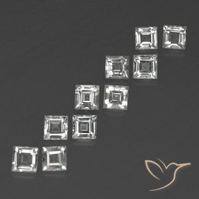 4.17 ct natürliche Warmweiß Topas-Edelsteine, Quadrat, VS