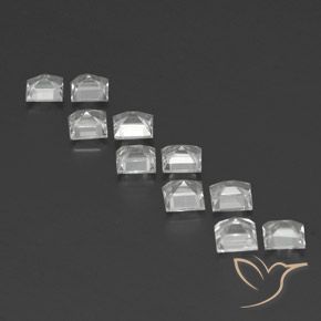 3.82 ct natürliche Klares Weiß Topas-Edelsteine, Quadrat, VS