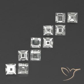 4.09 ct natürliche Warmweiß Topas-Edelsteine, Quadrat, VS