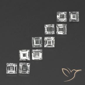 4.16 ct natürliche Klares Weiß Topas-Edelsteine, Quadrat, VS
