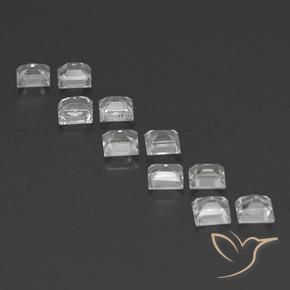 4.16 ct natürliche Klares Weiß Topas-Edelsteine, Quadrat, VS