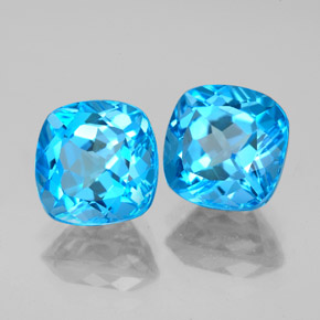  ct natürliche blauer Topas-Edelsteine, Kissenschliff, VVS-VS