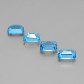  ct natürliche blauer Topas-Edelsteine, Smaragdschliff, VVS