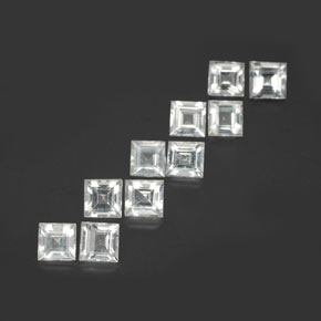 3,80 ct natürliche weißer Topas-Edelsteine, Quadrat, VVS-VS