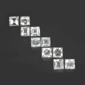 3,80 ct natürliche weißer Topas-Edelsteine, Quadrat, VVS-VS