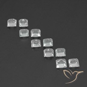 4.36 ct natürliche Weiß Topas-Edelsteine, Quadrat, VVS-VS