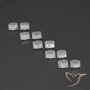 3.35 ct natürliche Weiß Topas-Edelsteine, Quadrat, VVS-VS