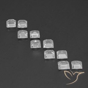 4.20 ct natürliche Weiß Topas-Edelsteine, Quadrat, VVS-VS