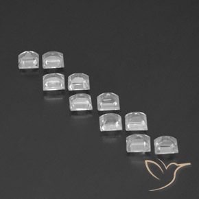 4.13 ct natürliche Klares Weiß Topas-Edelsteine, Quadrat, VS