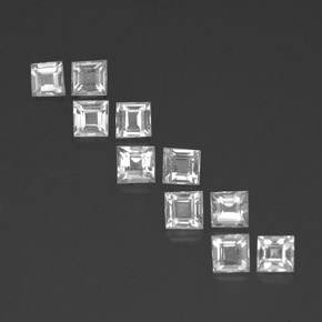 3,12 ct natürliche weißer Topas-Edelsteine, Quadrat, VVS-VS