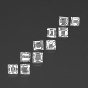 3,12 ct natürliche weißer Topas-Edelsteine, Quadrat, VVS-VS