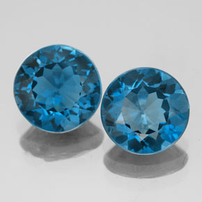  ct natürliche blauer Topas-Edelsteine, Rundschliff, VS