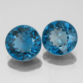  ct natürliche blauer Topas-Edelsteine, Rundschliff, VS