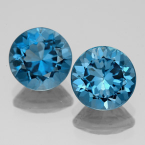  ct natürliche blauer Topas-Edelsteine, Rundschliff, VS