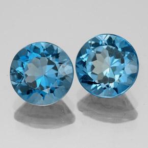  ct natürliche blauer Topas-Edelsteine, Rundschliff, VS