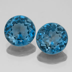  ct natürliche blauer Topas-Edelsteine, Rundschliff, VS