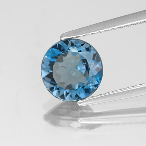 1,75 ctw natürlicher blauer Topas, Rundschliff, SI