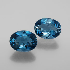  ct natürliche blauer Topas-Edelsteine, Oval Schliff, VS