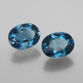  ct natürliche blauer Topas-Edelsteine, Oval Schliff, VS