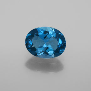 2,02 ctw natürlicher blauer Topas, Oval Schliff, VVS