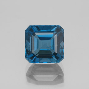 3,34 ctw natürlicher blauer Topas, Smaragdschliff, SI