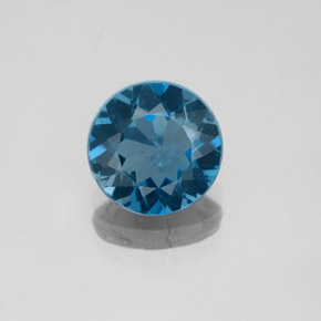 1,90 ctw natürlicher blauer Topas, Rundschliff, SI