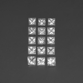 3.72 ct natürliche Weiß Topas-Edelsteine, Quadrat, VS-SI
