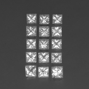 3.72 ct natürliche Weiß Topas-Edelsteine, Quadrat, VS-SI